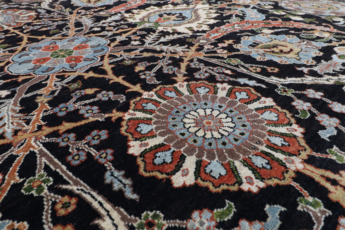 367 x 453 cm | large bidjar black Design Hand Knotted veg Dye Wool Afghan Carpet