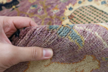 277 x 355 cm | Oriental Floral Pink Area Rug Afghan Hand Knotted Veg Dye Wool carpet