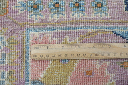 277 x 355 cm | Oriental Floral Pink Area Rug Afghan Hand Knotted Veg Dye Wool carpet