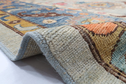 272 x 362 cm | Oushak Design Hand Knotted veg Dye Wool Afghan Carpet
