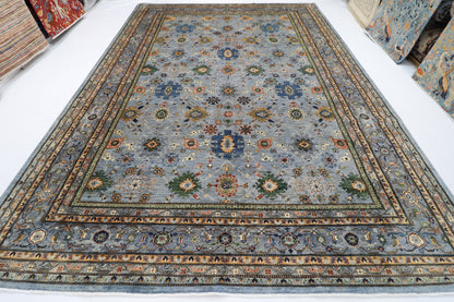 306 x 422 cm | Oriental Bidjar Gray Area Rug Afghan Hand Knotted Veg Dye Wool carpet