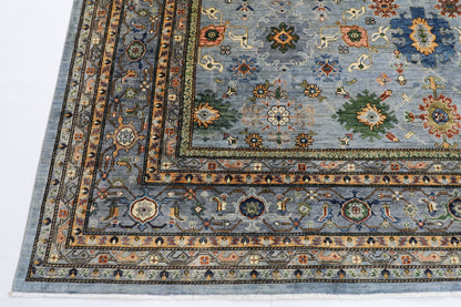 306 x 422 cm | Oriental Bidjar Gray Area Rug Afghan Hand Knotted Veg Dye Wool carpet