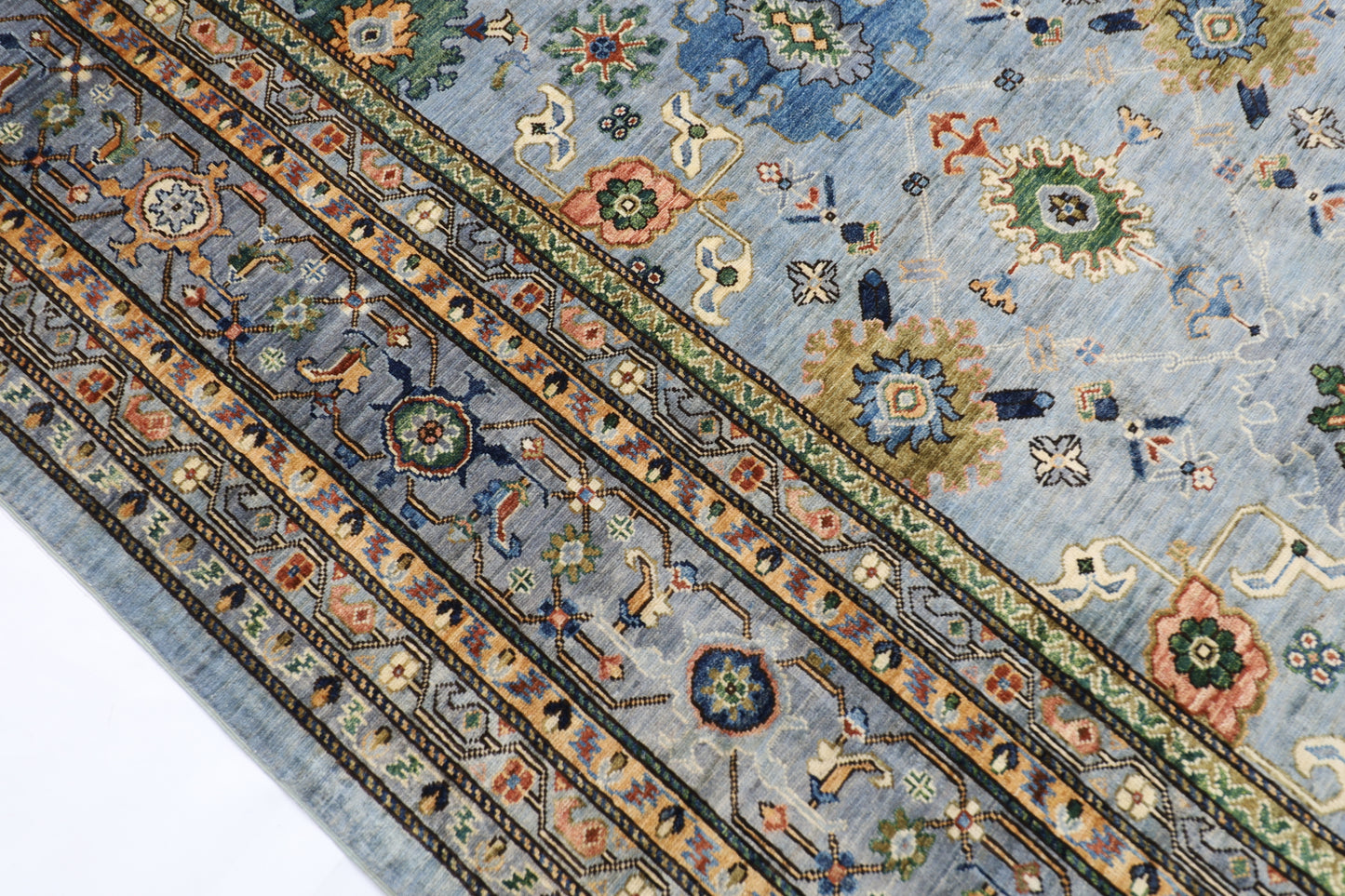 306 x 422 cm | Oriental Bidjar Gray Area Rug Afghan Hand Knotted Veg Dye Wool carpet