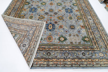 306 x 422 cm | Oriental Bidjar Gray Area Rug Afghan Hand Knotted Veg Dye Wool carpet
