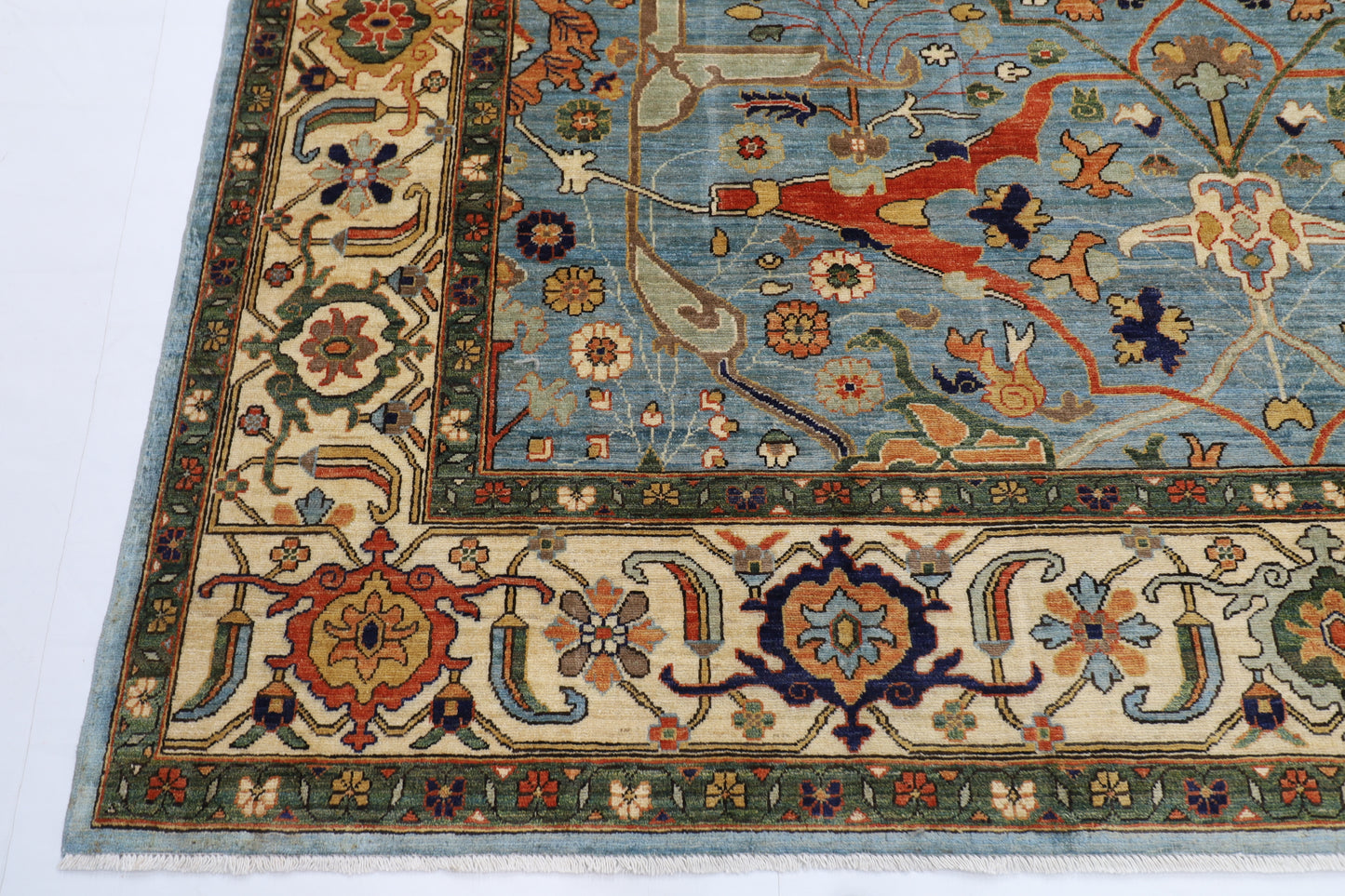 280 x 372 cm | Oriental Bidjar Blue Area Rug Afghan Hand Knotted Veg Dye Wool carpet