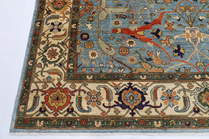 280 x 372 cm | Oriental Bidjar Blue Area Rug Afghan Hand Knotted Veg Dye Wool carpet