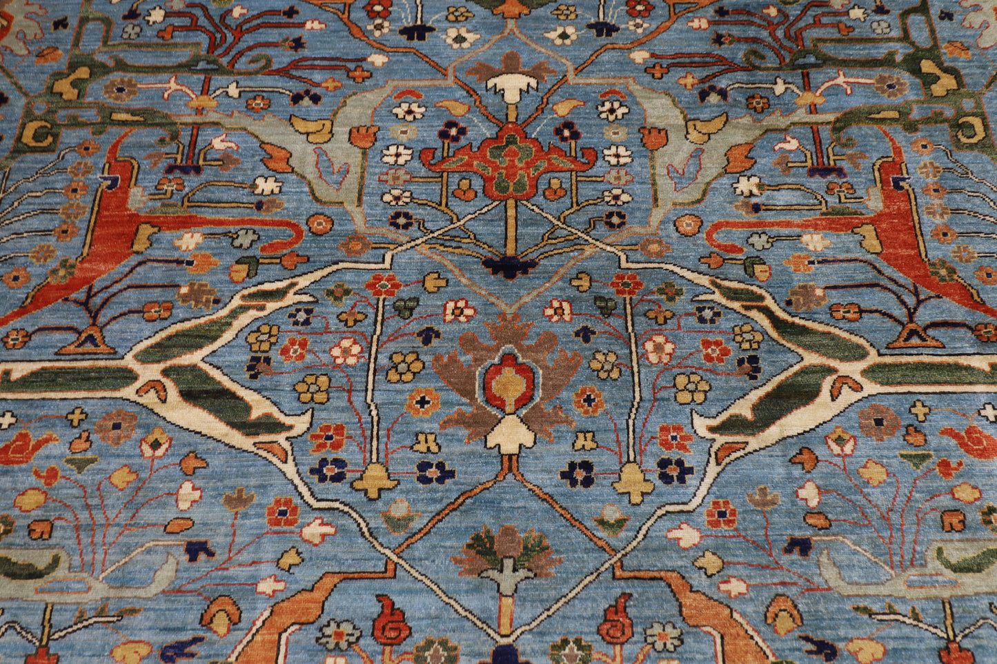 280 x 372 cm | Oriental Bidjar Blue Area Rug Afghan Hand Knotted Veg Dye Wool carpet