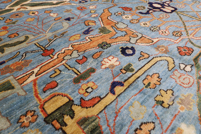 280 x 372 cm | Oriental Bidjar Blue Area Rug Afghan Hand Knotted Veg Dye Wool carpet