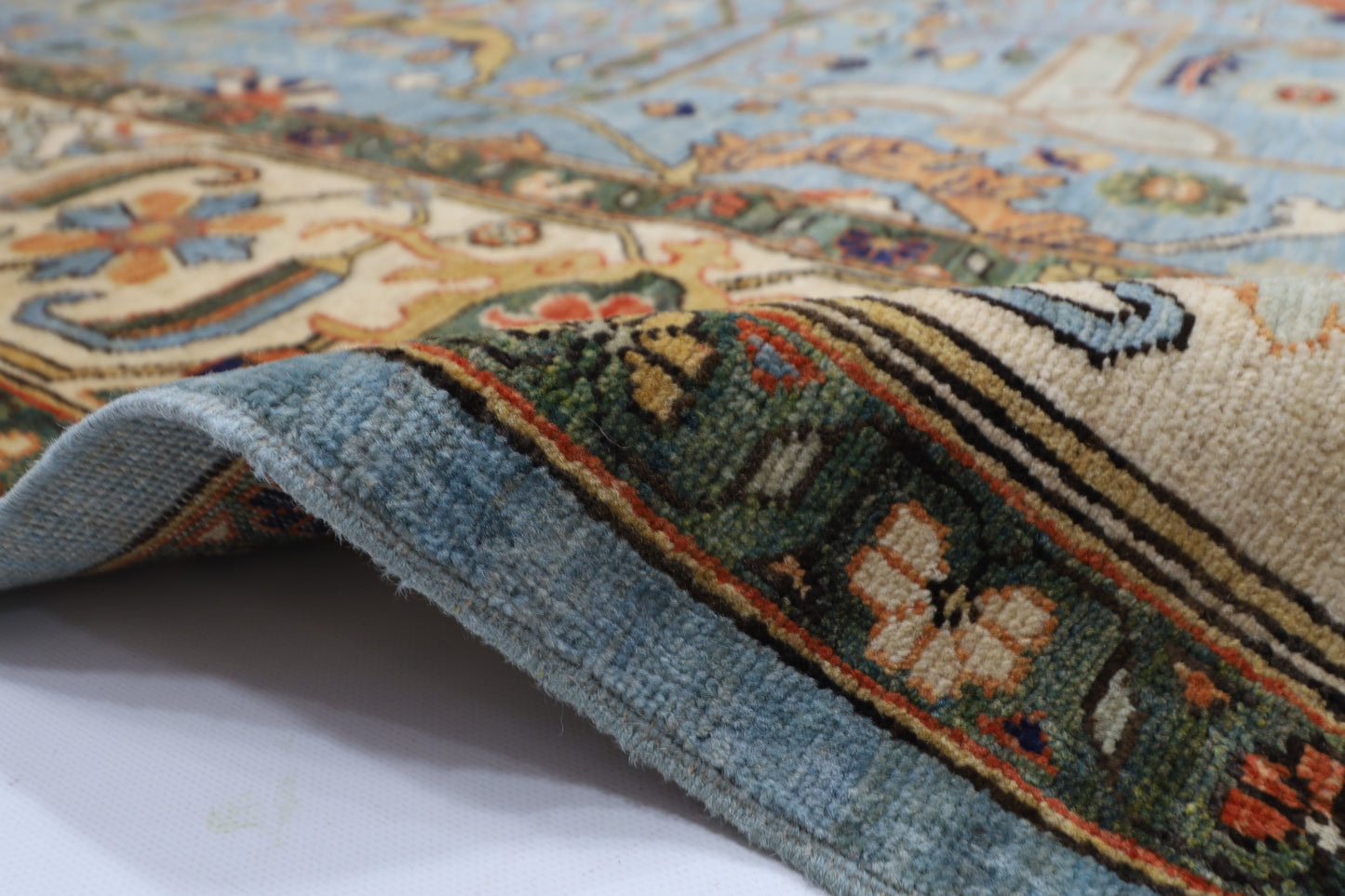 280 x 372 cm | Oriental Bidjar Blue Area Rug Afghan Hand Knotted Veg Dye Wool carpet