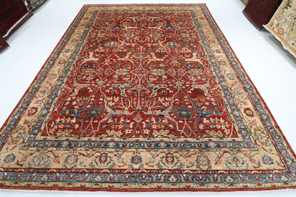 271 x 361 cm | Bidjar Orange Design Hand Knotted veg Dye Wool Afghan Carpet