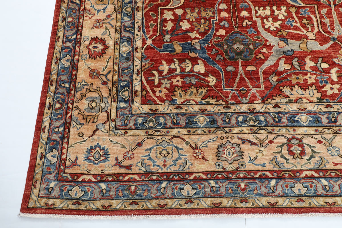 271 x 361 cm | Bidjar Orange Design Hand Knotted veg Dye Wool Afghan Carpet