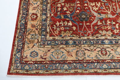 271 x 361 cm | Bidjar Orange Design Hand Knotted veg Dye Wool Afghan Carpet
