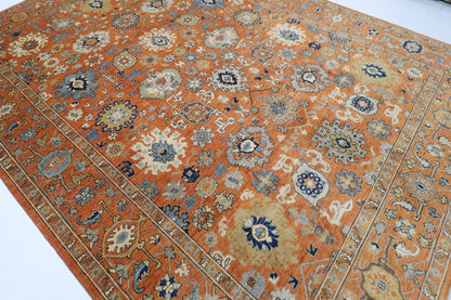 303 x 415 cm | Oriental Bidjar Orange Area Rug Afghan Hand Knotted Veg Dye Wool carpet