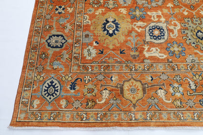 303 x 415 cm | Oriental Bidjar Orange Area Rug Afghan Hand Knotted Veg Dye Wool carpet