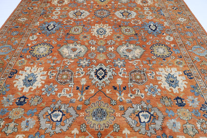 303 x 415 cm | Oriental Bidjar Orange Area Rug Afghan Hand Knotted Veg Dye Wool carpet