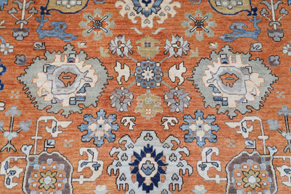 303 x 415 cm | Oriental Bidjar Orange Area Rug Afghan Hand Knotted Veg Dye Wool carpet