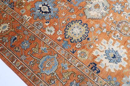 303 x 415 cm | Oriental Bidjar Orange Area Rug Afghan Hand Knotted Veg Dye Wool carpet