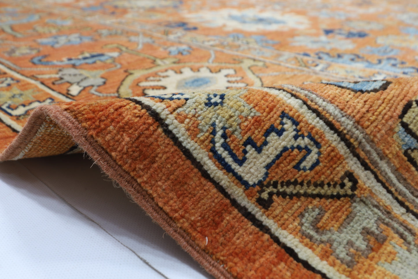 303 x 415 cm | Oriental Bidjar Orange Area Rug Afghan Hand Knotted Veg Dye Wool carpet