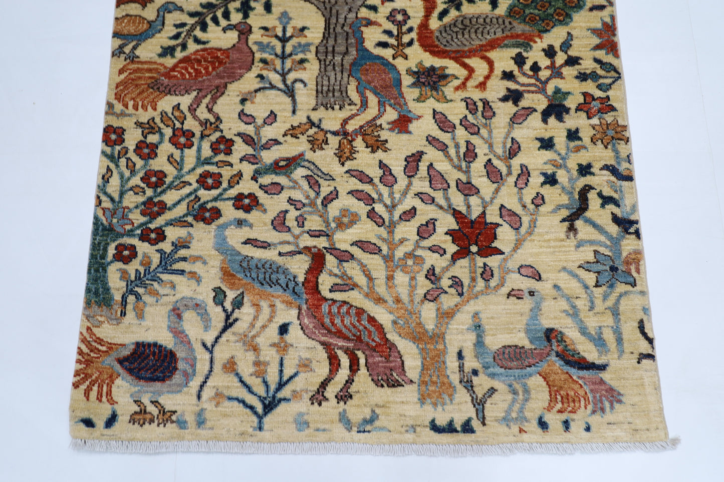 102 x 148 cm | Pictorial Birds Afghan Tribal Hand Knotted Wool Carpet