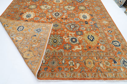 303 x 415 cm | Oriental Bidjar Orange Area Rug Afghan Hand Knotted Veg Dye Wool carpet
