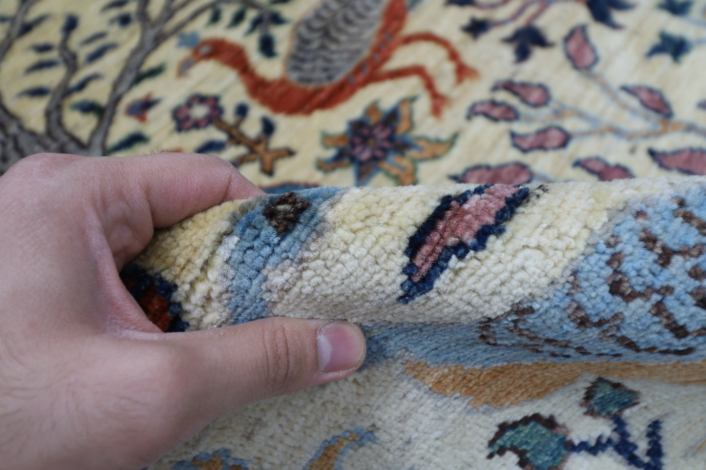 102 x 148 cm | Pictorial Birds Afghan Tribal Hand Knotted Wool Carpet