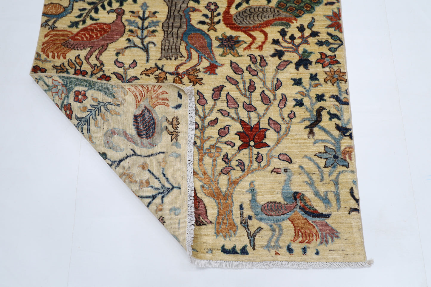 102 x 148 cm | Pictorial Birds Afghan Tribal Hand Knotted Wool Carpet