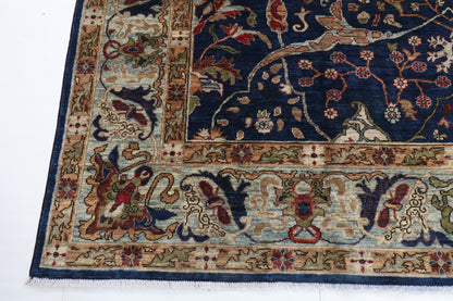 250 x 308 cm | Bidjar blue Design Hand Knotted veg Dye Wool Afghan Carpet