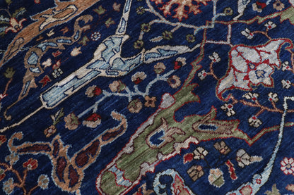 250 x 308 cm | Bidjar blue Design Hand Knotted veg Dye Wool Afghan Carpet