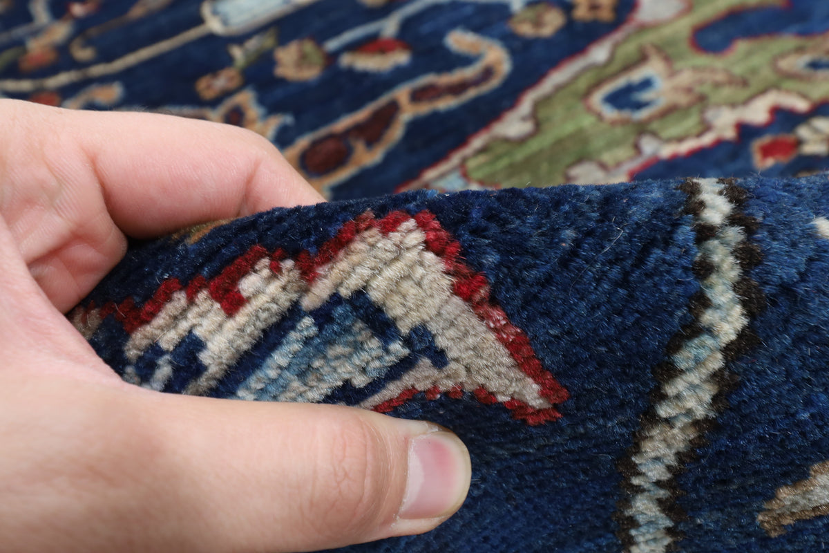 250 x 308 cm | Bidjar blue Design Hand Knotted veg Dye Wool Afghan Carpet