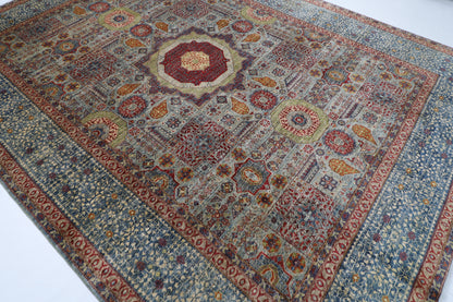 299 x 400 cm | Oriental Mamluk Geometric Area Rug Afghan Hand Knotted Veg Dye Wool carpet