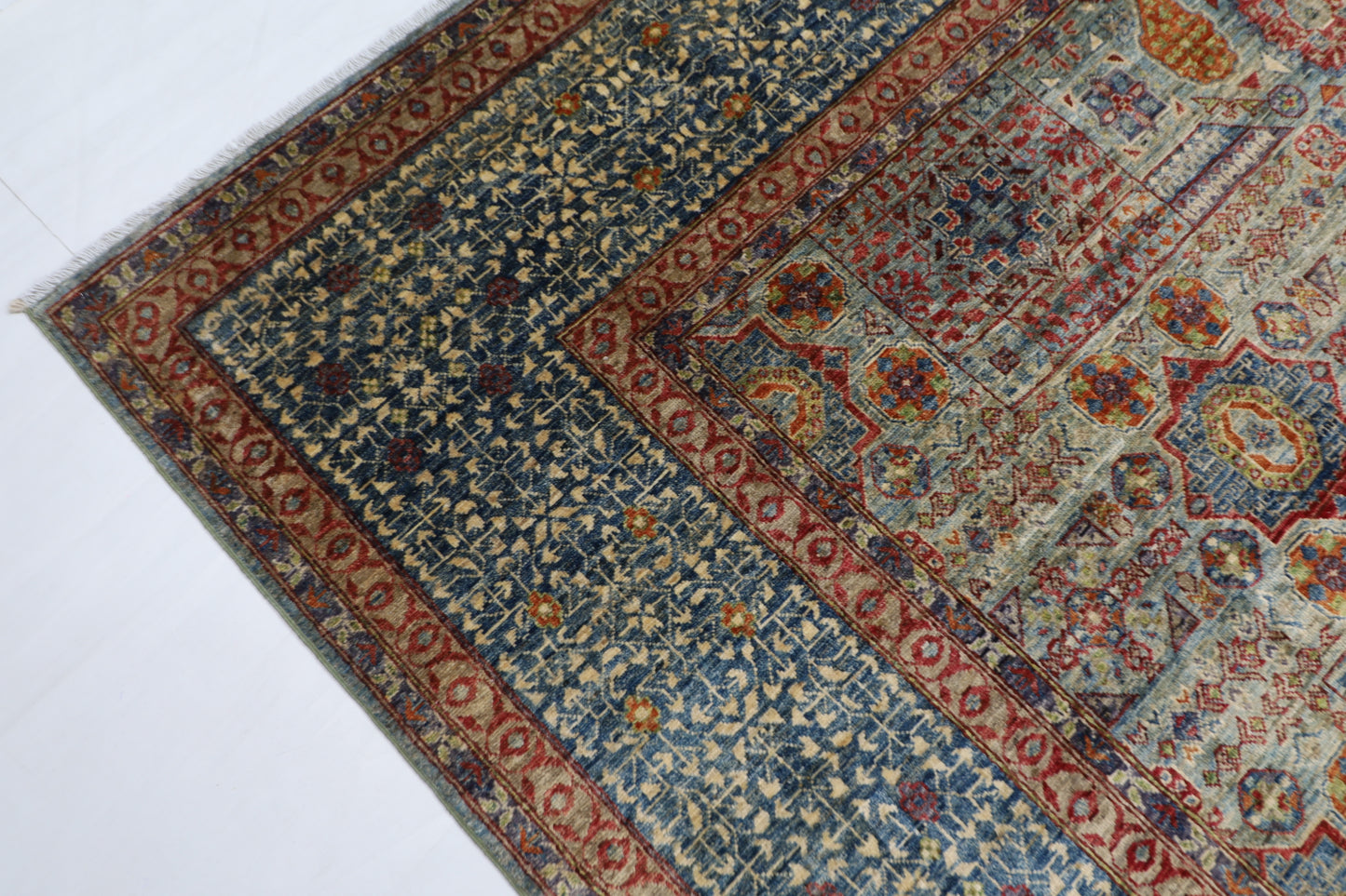 299 x 400 cm | Oriental Mamluk Geometric Area Rug Afghan Hand Knotted Veg Dye Wool carpet