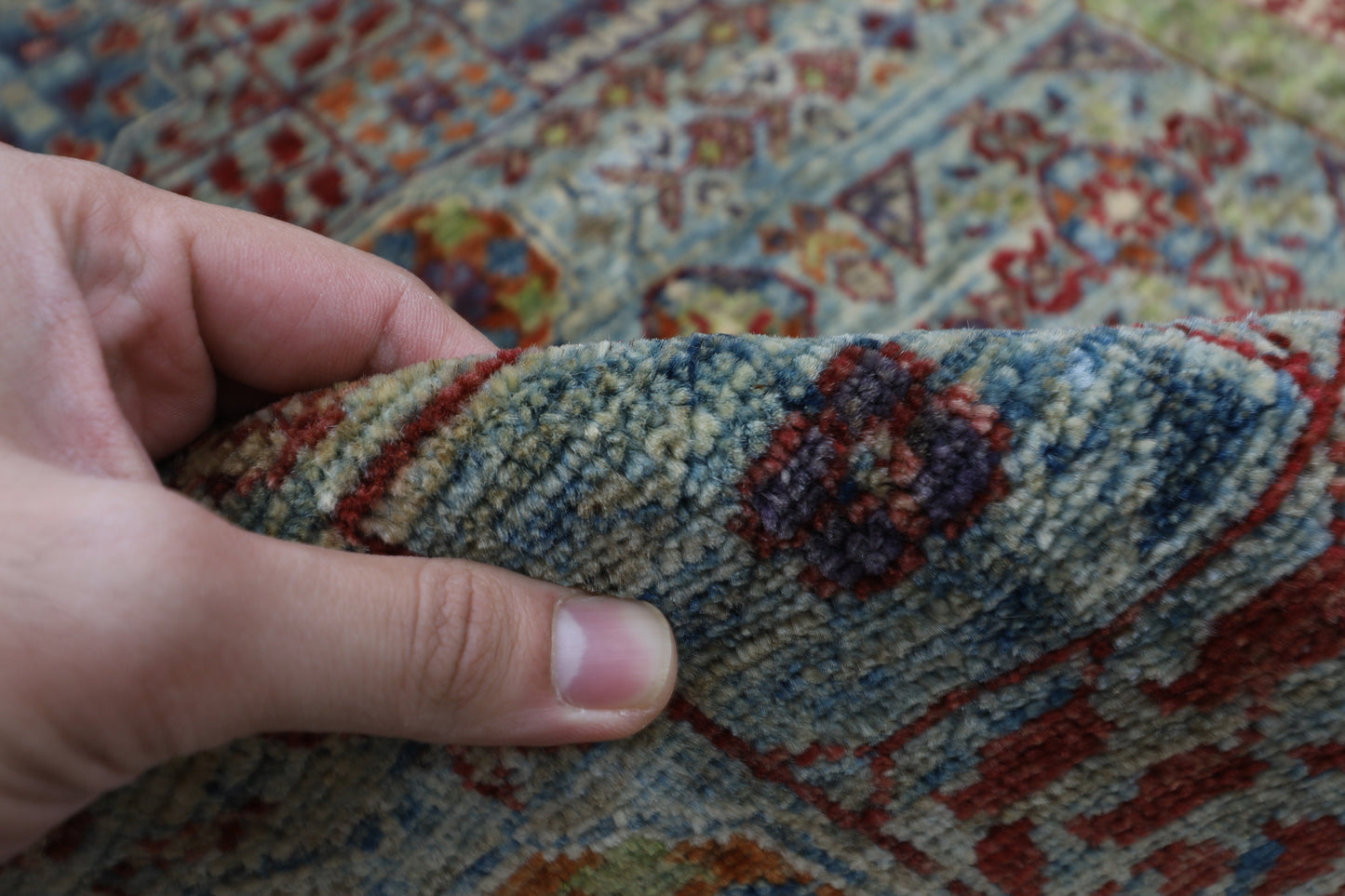 299 x 400 cm | Oriental Mamluk Geometric Area Rug Afghan Hand Knotted Veg Dye Wool carpet