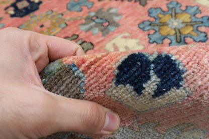 308 x 419 cm | Serapi Pink Design Hand Knotted veg Dye Wool Afghan Carpet