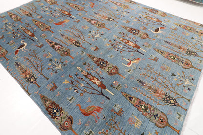 279 x 360 cm | Birds tree Design Hand Knotted veg Dye Wool Afghan Carpet
