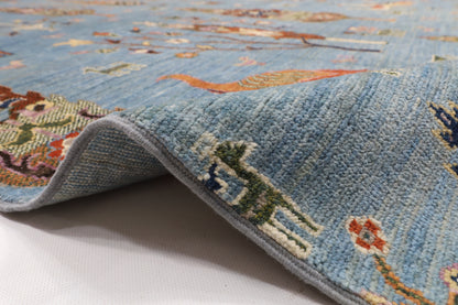 279 x 360 cm | Birds tree Design Hand Knotted veg Dye Wool Afghan Carpet
