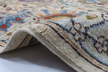 275 x 368 cm | Bidjar beige Design Hand Knotted veg Dye Wool Afghan Carpet