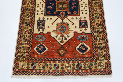 98 x 149 cm | Beige Area Afghan Tribal Hand Knotted Wool Carpet