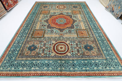 268 x 362 cm | Oriental Mamluk Area Rug Afghan Hand Knotted Veg Dye Wool carpet