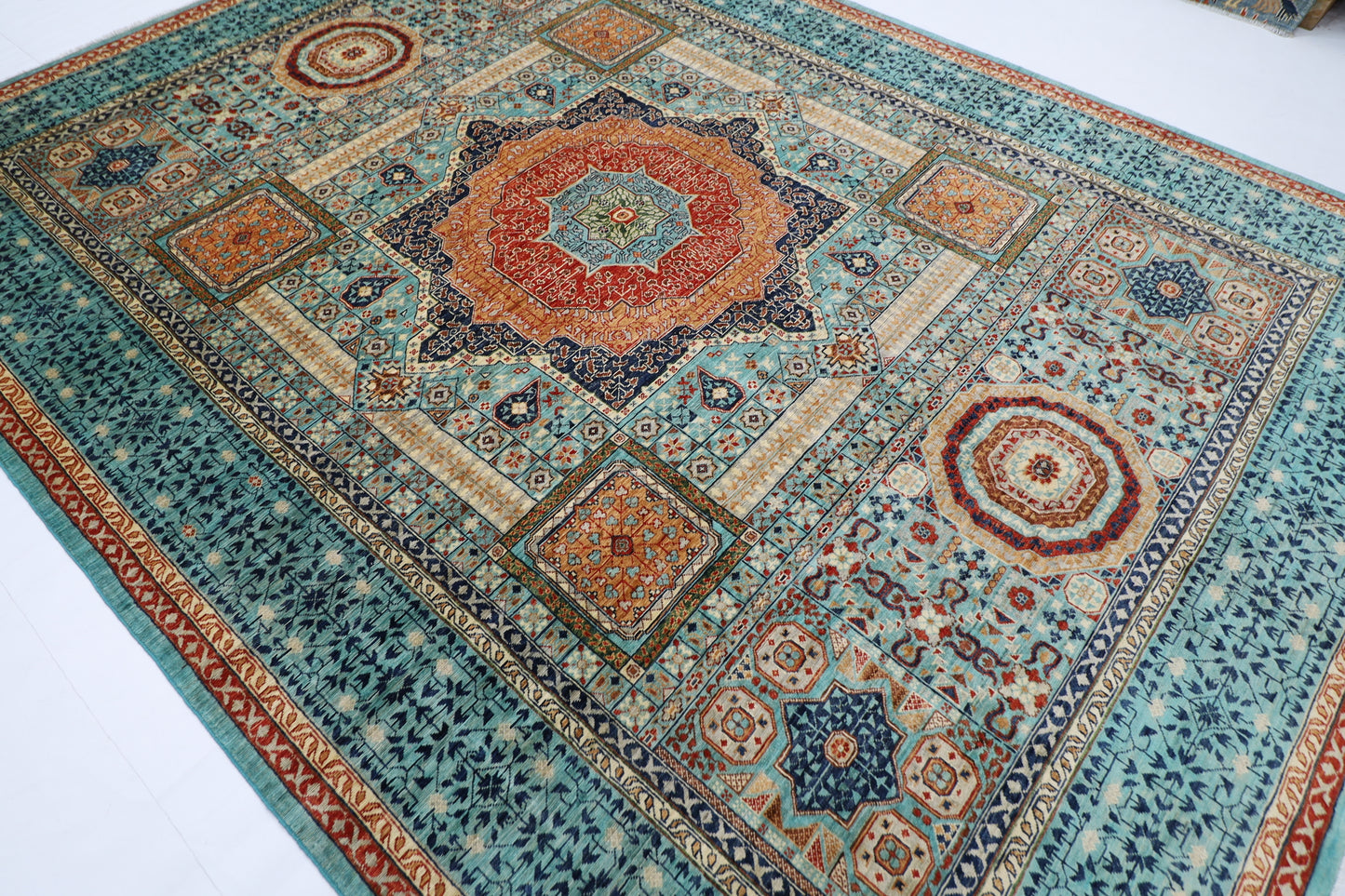 268 x 362 cm | Oriental Mamluk Area Rug Afghan Hand Knotted Veg Dye Wool carpet