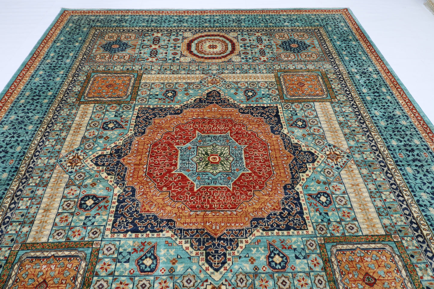 268 x 362 cm | Oriental Mamluk Area Rug Afghan Hand Knotted Veg Dye Wool carpet