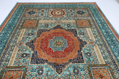 268 x 362 cm | Oriental Mamluk Area Rug Afghan Hand Knotted Veg Dye Wool carpet