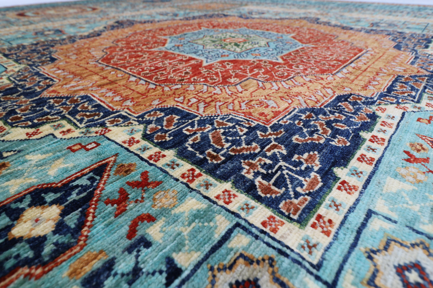 268 x 362 cm | Oriental Mamluk Area Rug Afghan Hand Knotted Veg Dye Wool carpet