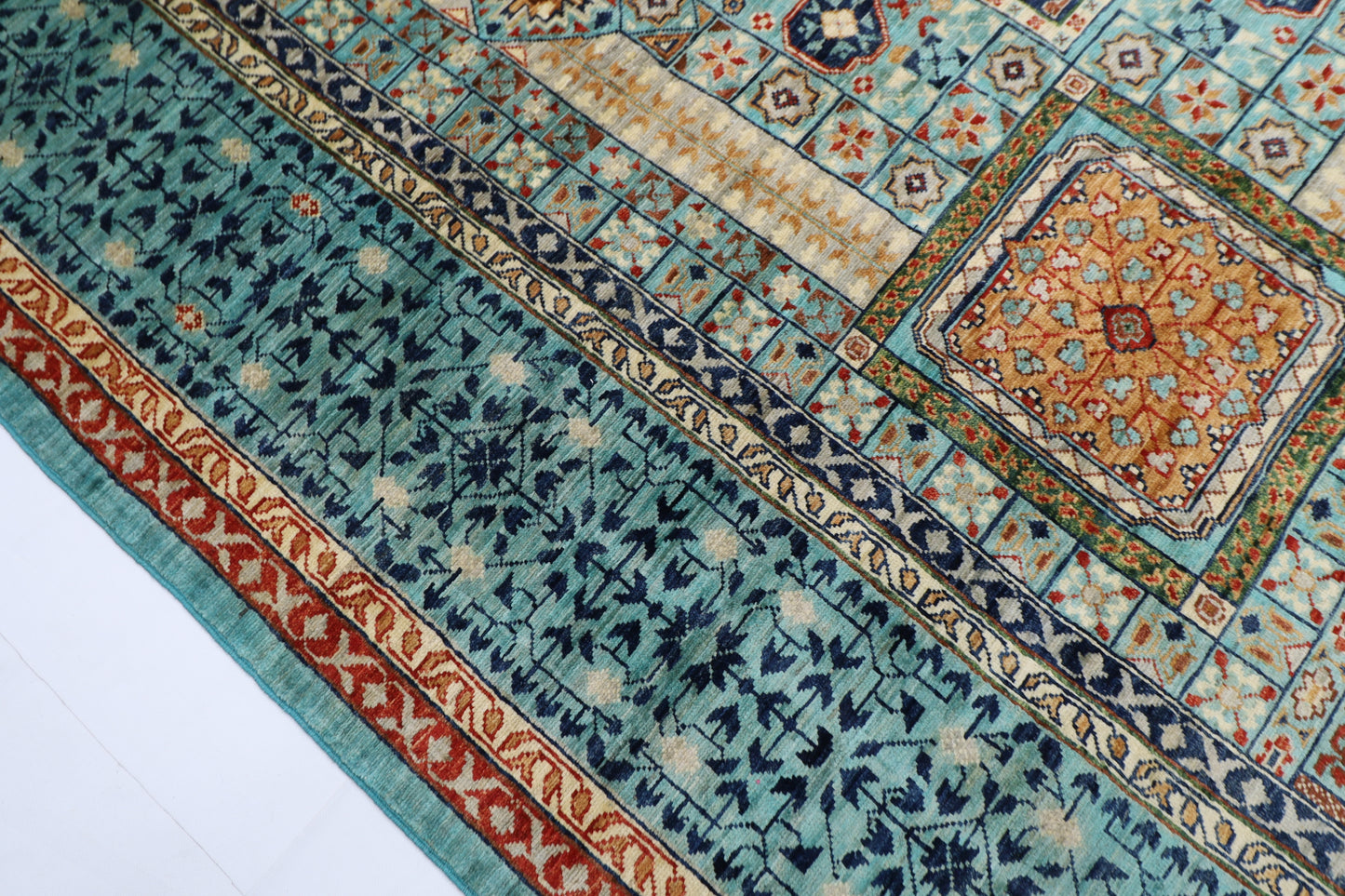 268 x 362 cm | Oriental Mamluk Area Rug Afghan Hand Knotted Veg Dye Wool carpet