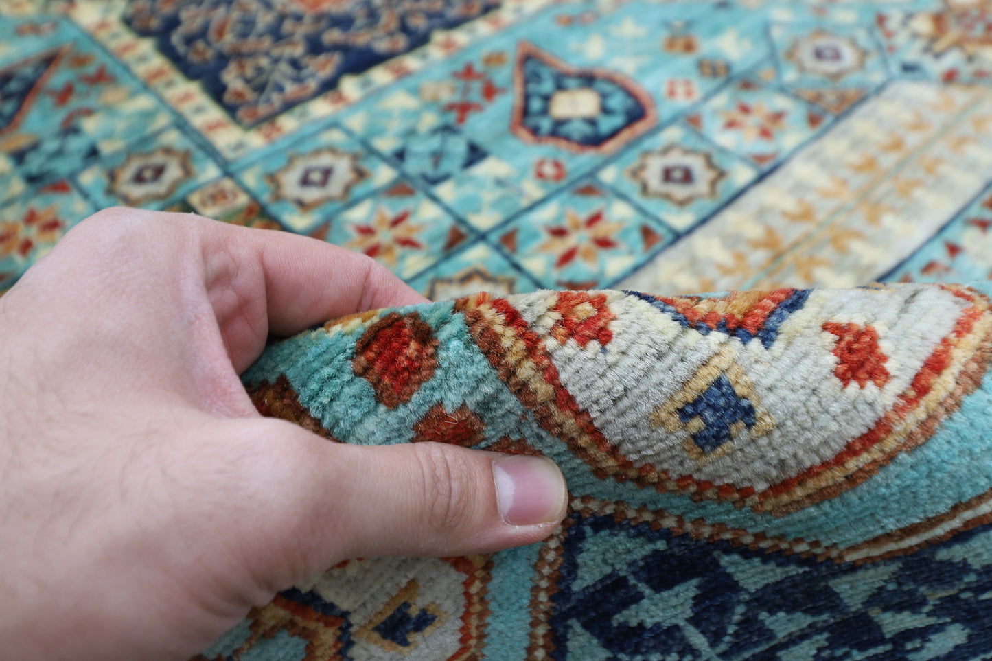 268 x 362 cm | Oriental Mamluk Area Rug Afghan Hand Knotted Veg Dye Wool carpet