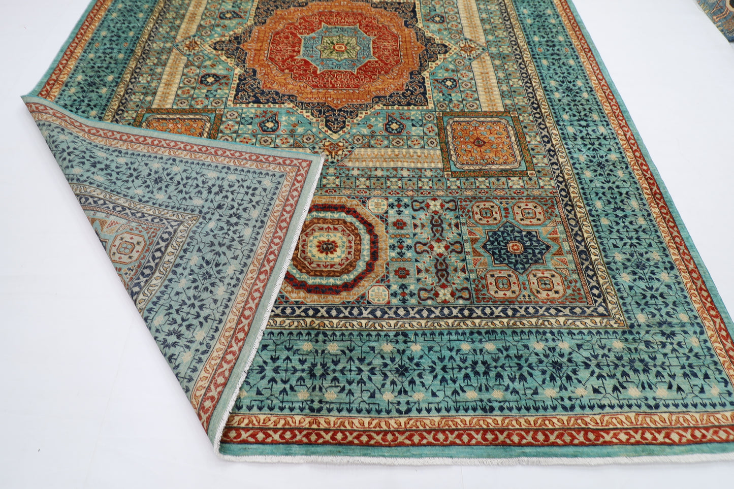 268 x 362 cm | Oriental Mamluk Area Rug Afghan Hand Knotted Veg Dye Wool carpet