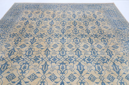 305 x 413 cm | Mamluk beige Design Hand Knotted veg Dye Wool Afghan Carpet