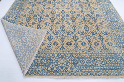 305 x 413 cm | Mamluk beige Design Hand Knotted veg Dye Wool Afghan Carpet