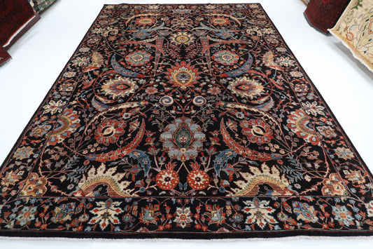 277 x 363 cm | Bidjar Black Design Hand Knotted veg Dye Wool Afghan Carpet