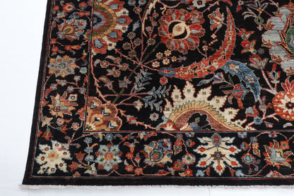 277 x 363 cm | Bidjar Black Design Hand Knotted veg Dye Wool Afghan Carpet