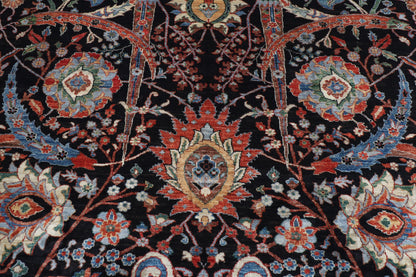 277 x 363 cm | Bidjar Black Design Hand Knotted veg Dye Wool Afghan Carpet